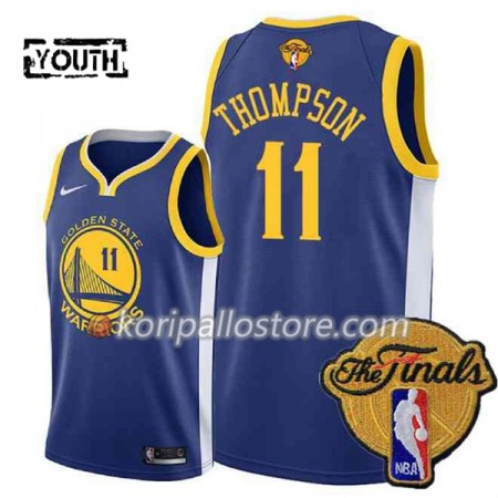 Golden State Warriors Klay Thompson 11 2018 NBA Finals Patch Nike Sininen Lasten Pelipaidat Swingman